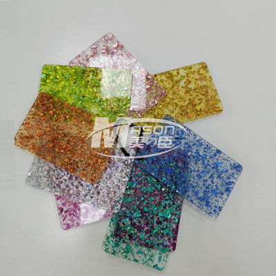 ورق پلاستیکی اکریلیک 1220x2440x3.0mm براق زرق و برق طرح طلا