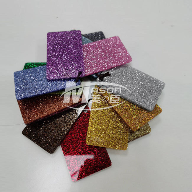 3-5mm 1040x1850mm ورق شیشه ای Plexi شفاف رنگ ورق اکریلیک زرق و برق دار رنگارنگ